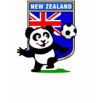 This cute panda loves to play <b>soccer</b>, also called <b>football</b> for New Zealand! This fun New Zealand <b>soccer t-shirt</b> is perfect for anyone that loves to play football or fans that like to root for New Zealand in matches! Support the New Zealand Football Team with this cute t-shirt design!