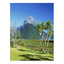 New Zealand, South Island,  Mitre Peak, Post Card