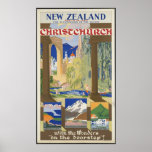 New Zealand Vintage Travel Poster Ad Retro Prints