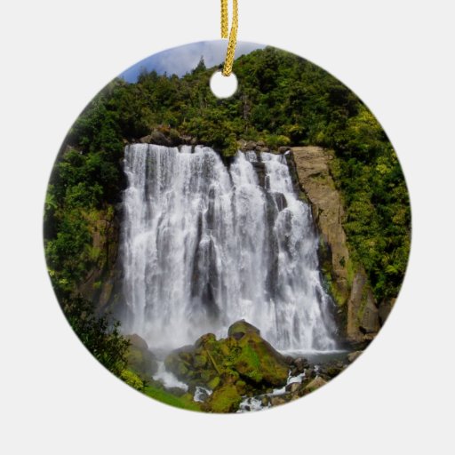New Zealand Waterfall Christmas Tree Ornaments | Zazzle