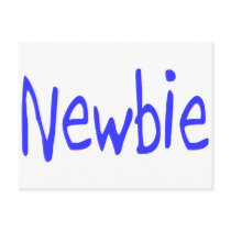 Newbie (Blue) postcards by CelebrationZazzle Newbie (Blue) postcards