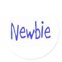 Newbie (Blue) stickers by CelebrationZazzle Newbie (Blue) stickers