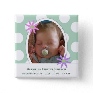 Newborn Baby Announcement Button button