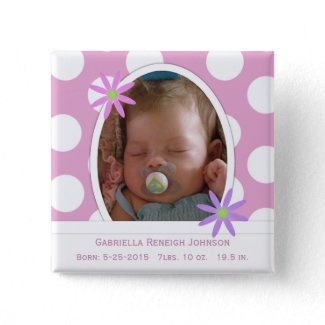 Newborn Baby Announcement Button button