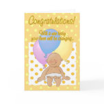 Newborn baby congratulations cartoon greeting card