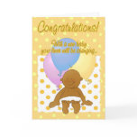 Newborn baby congratulations cartoon greeting card