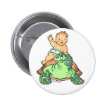 Newborn Baby rides Turtle Button
