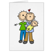 Newborn Baby Stick Figure Card