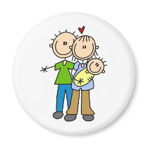 Newborn Baby Stick Figure Magnet