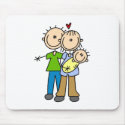 Newborn Baby Stick Figure Mousepad
