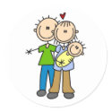 Newborn Baby Stick Figure Sticker