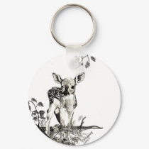 newborn fawn 2 keychains