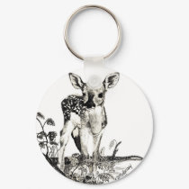 Newborn fawn keychain by kmullarney Newborn fawn keychain