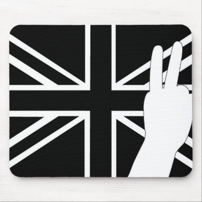 Newcastle Fingers Mouse Mat by totallygraffiti