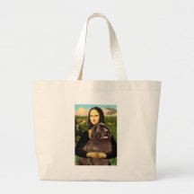 Newfie (brown) - Mona Lisa Tote Bag