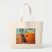 Newfie (brown) - Room at Arles Canvas Bags