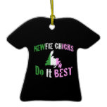 Newfie Chicks Do It Best Ornament