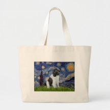 Newfie Landseer - Starry Night Tote Bag