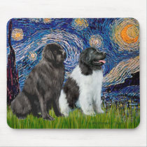 Newfie Pair (B1+L) - Starry Night mousepads