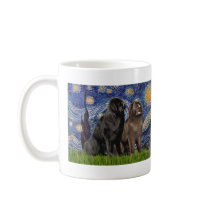 Newfie Pair - Starry Night mugs