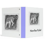 Newfie Puppy Vinyl Binder