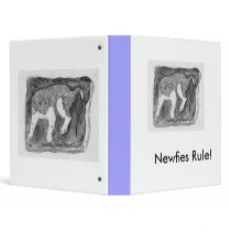 Newfie Puppy Vinyl Binder