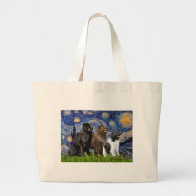 Newfie Trio - Starry Night Bag