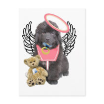 Newfoundland angel baby post card