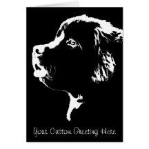 Newfoundland Card Custom Newfoundland Dog Card