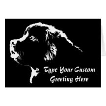 Newfoundland Card Custom Newfoundland Dog Card