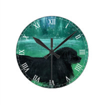 Newfoundland dog classic wall clock wall clocks