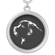 Newfoundland Dog Necklace Dog Art Jewelry Gifts
