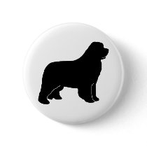 Newfoundland dog silhouette buttons