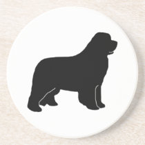 Newfoundland Dog silhouette Beverage Coasters