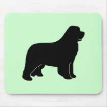 Newfoundland dog silhouette mousepads