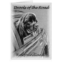 Newfoundland "Drools of the Road" cards by foxbrush Newfoundland "Drools of the Road" cards
