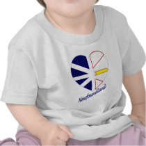 Newfoundland Flag Heart with Name t-shirts