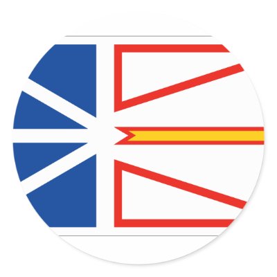NEWFOUNDLAND FLAG STICKER by flagshirts