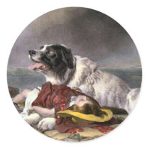 Newfoundland Gifts Landseer Saved stickers