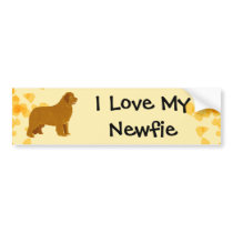 Newfoundland - Gold Leaves Design Bumper Stickers