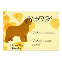 Newfoundland - Gold Leaves Design Invite