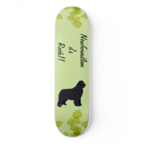 Newfoundland - Green Leaves Design Custom Skate Board