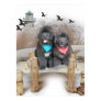 Newfoundland Puppies on beach