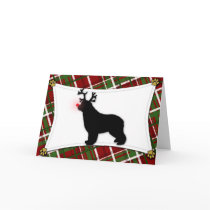 Newfoundland Reindeer Christmas Card by MenagerieMayhem Newfoundland Reindeer Christmas Card