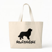 Newfoundland With Cool Text bags