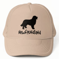 Newfoundland With Cool Text hats