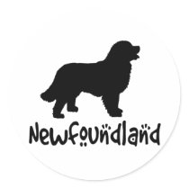 Newfoundland With Cool Text stickers