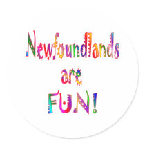 Newfoundlands are Fun stickers