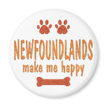 Newfoundlands Make Me Happy magnets
