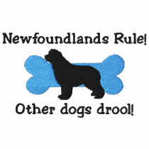 Newfoundlands Rule Embroidered Zip Hoodie embroidered shirts